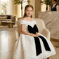 White party frock for girls-M260207