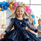 Girls blue casual frock m260210