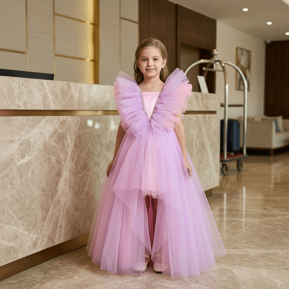 lavender party gown for girls-M260211