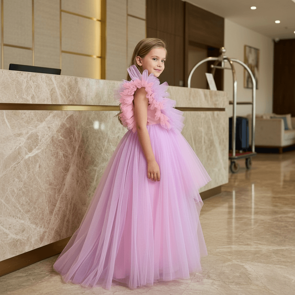 lavender party gown for girls-M260211