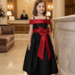 Black party frock for girls-M260212