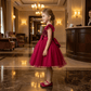 Magenta party frock for girls-M260213