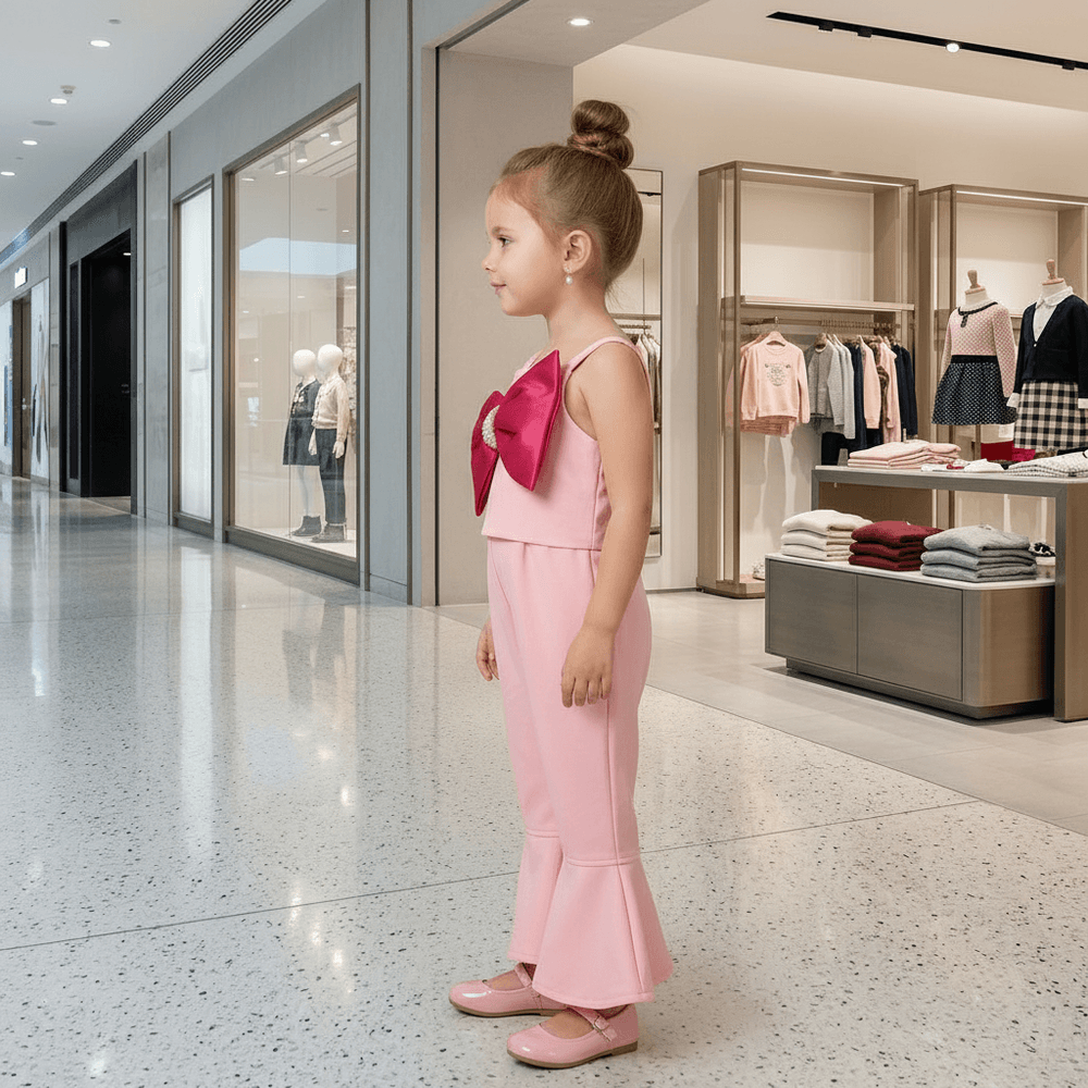 Light pink top pant for girls-M260214