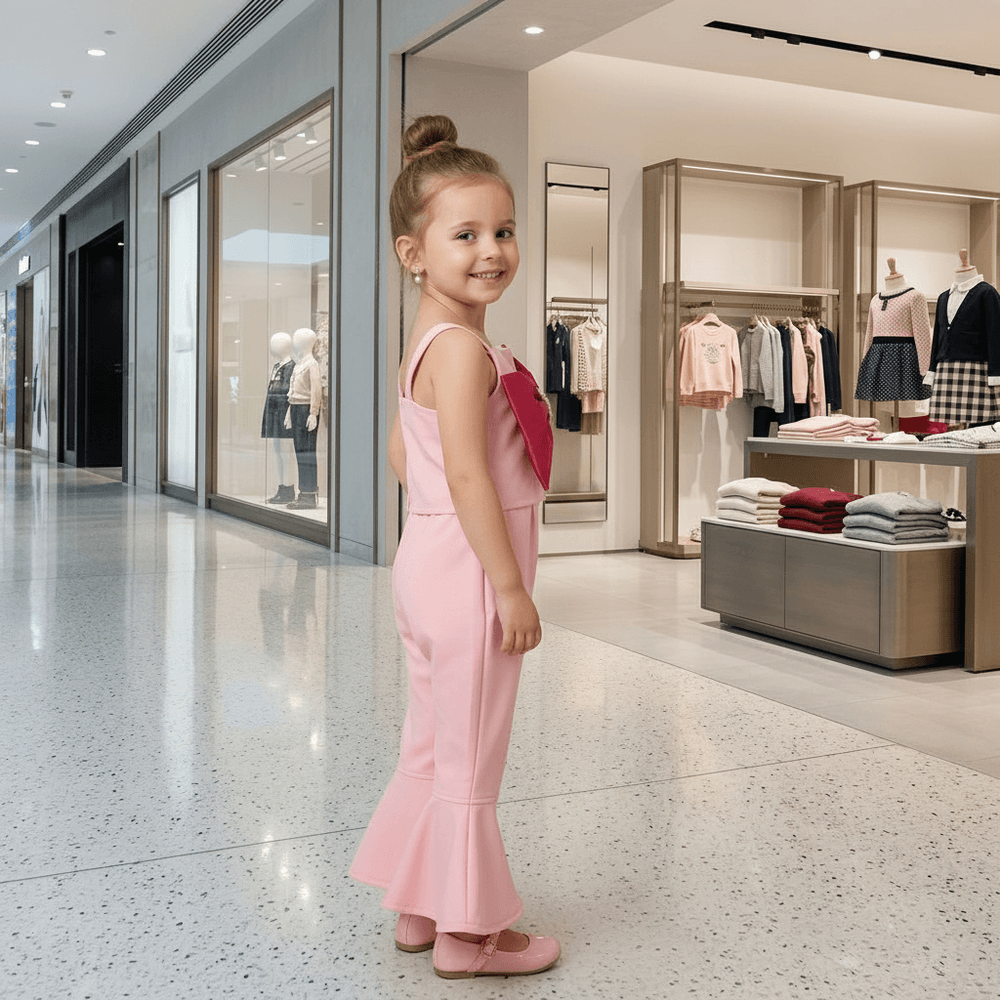 Light pink top pant for girls-M260214