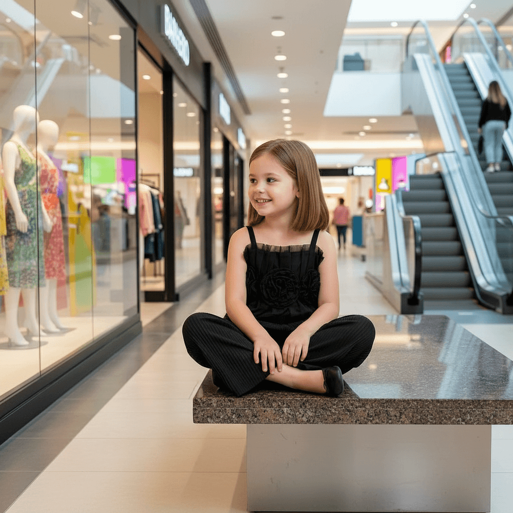 Black top pant for girls-M260215