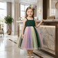 Multicolor party frock for girls-M260217