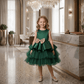 Green party frock for girls-M260218