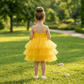 yellow party frock for girls-M260219