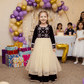 Purple party frock for girls-M260221