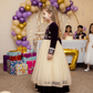 Purple party frock for girls-M260221