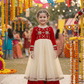 Red party frock for girls-M260222