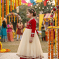 Red party frock for girls-M260222