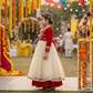 Red party frock for girls-M260222