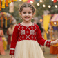 Red party frock for girls-M260222