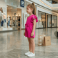 Pink casual dress for girls-M260223