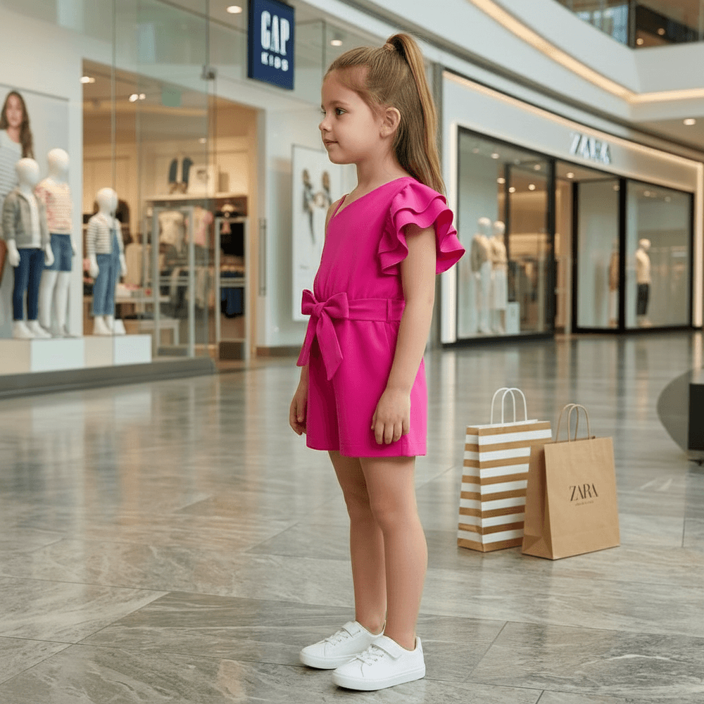Pink casual dress for girls-M260223