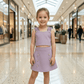 Purple casual dress for girls-M260225