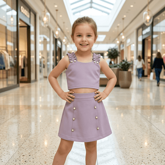 Purple casual dress for girls-M260225