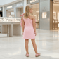 Peach casual dress for girls-m260227
