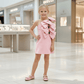 Peach casual dress for girls-m260227
