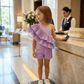 lavender casual dress for girls-M260226