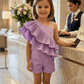 lavender casual dress for girls-M260226