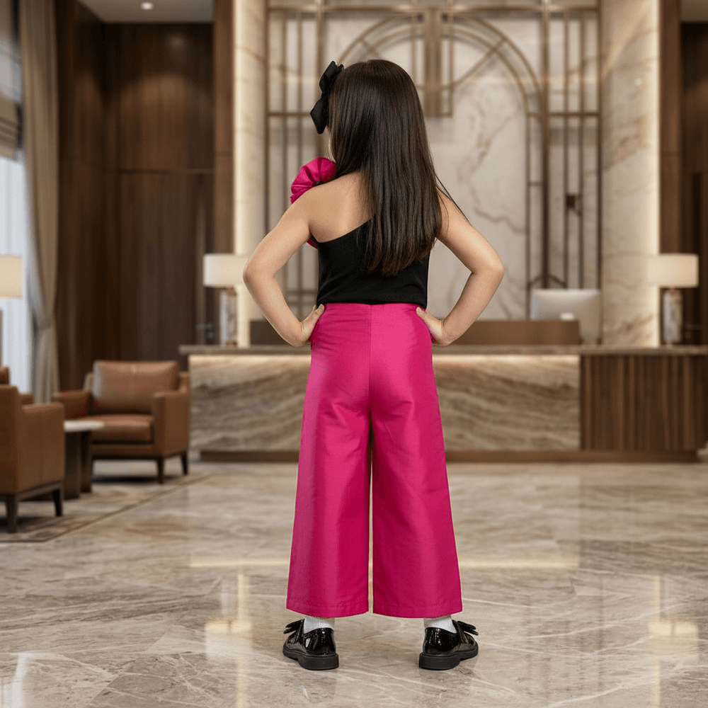 Magenta casual dress for girls-m260228