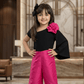 Magenta casual dress for girls-m260228