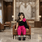 Magenta casual dress for girls-m260228