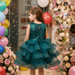 Green party frock for girls-M260229