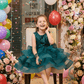 Green party frock for girls-M260229