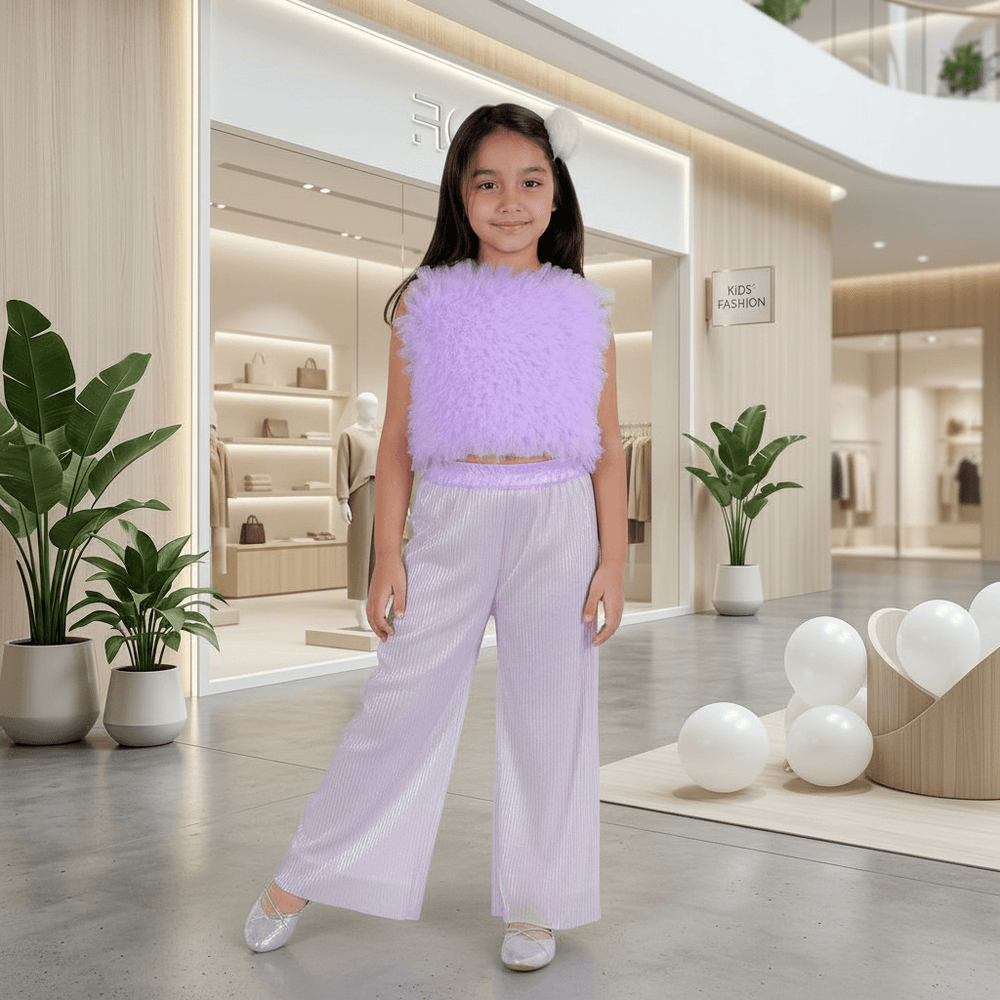 Purple top pant for girls-M260230