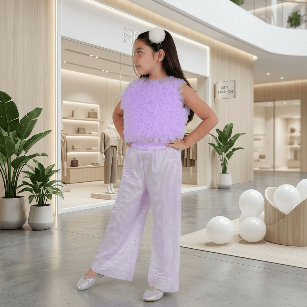 Purple top pant for girls-M260230