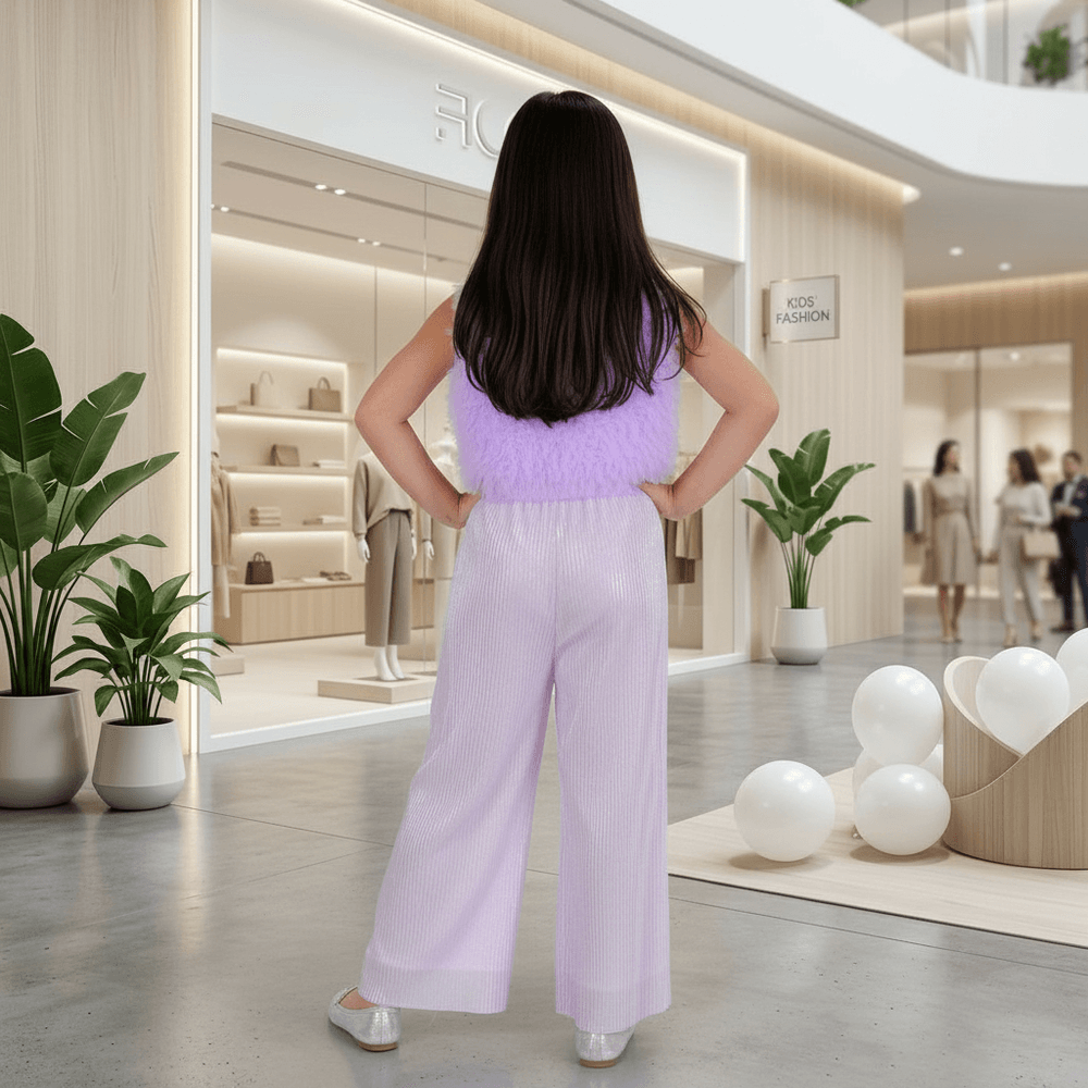 Purple top pant for girls-M260230
