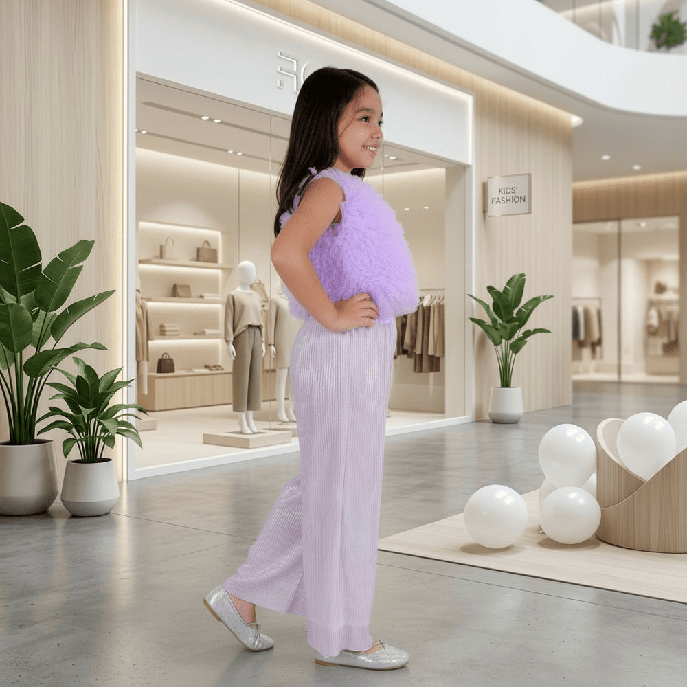 Purple top pant for girls-M260230