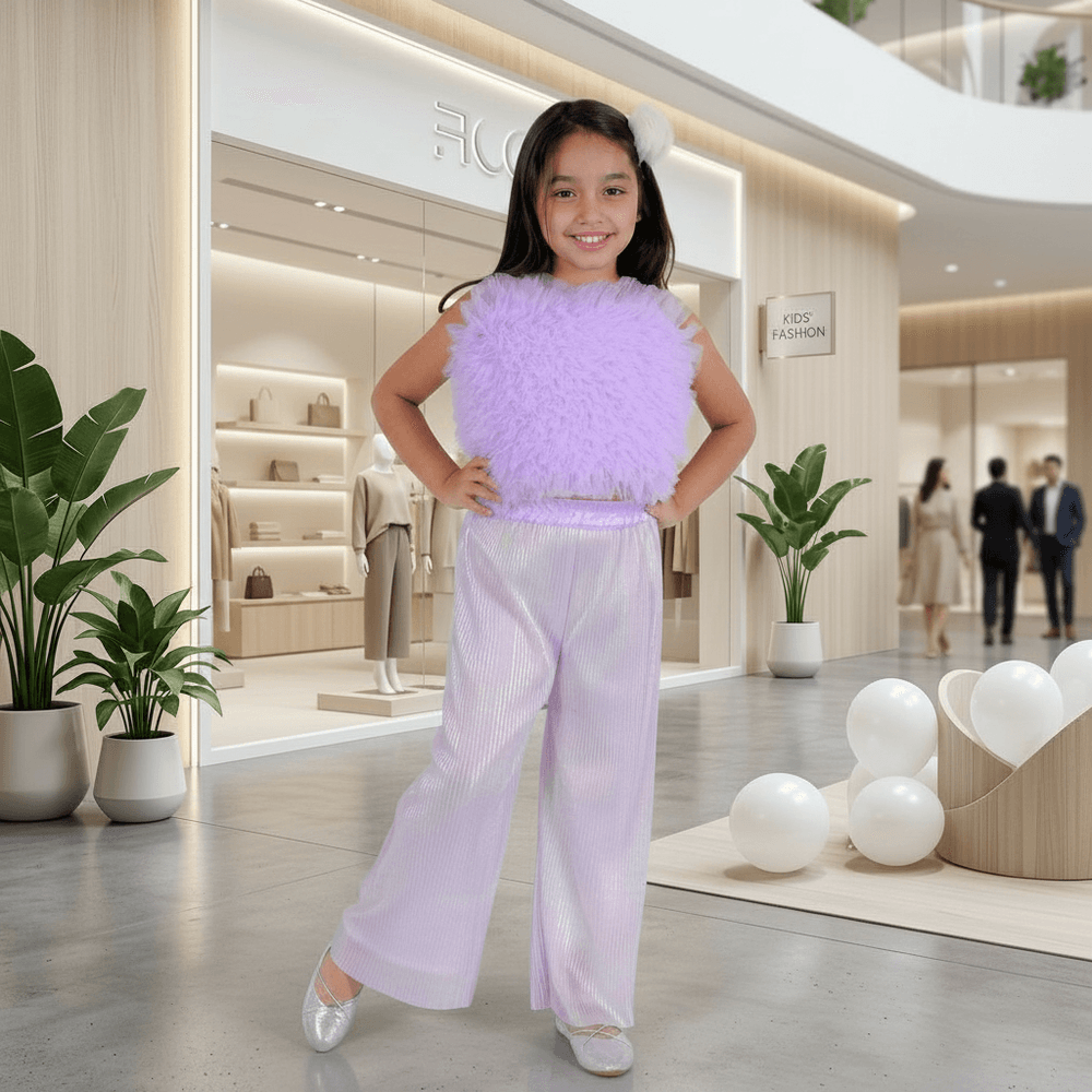 Purple top pant for girls-M260230