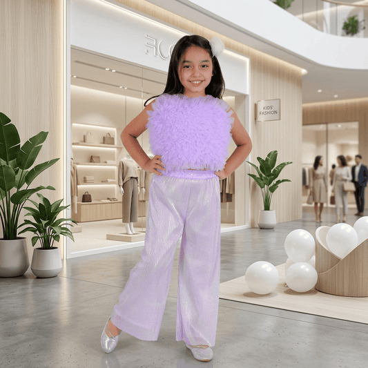 Purple top pant for girls-M260230