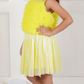 Yellow top skirt for girls-M260231