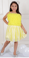 Yellow top skirt for girls-M260231