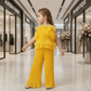 Yellow top pant for girls-M260232