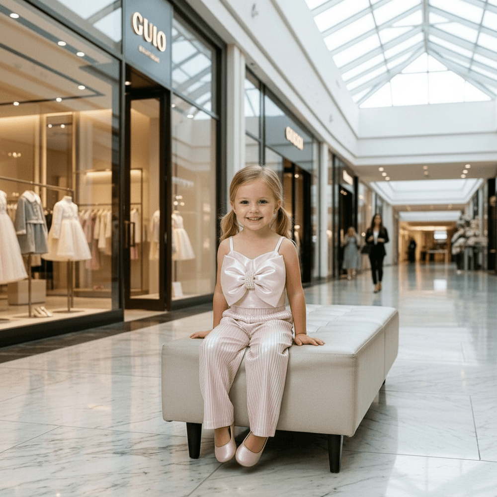 White top pant for girls-M260234