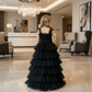 Black Gown & sleeveless for girls-M260235