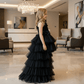 Black Gown & sleeveless for girls-M260235