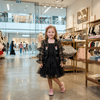 Girls black Casual dress, full sleeve & knee length M260336