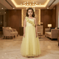 Yellow Beautiful Gown for girls-M260236