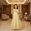 Yellow Beautiful Gown for girls-M260236