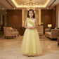 Yellow Beautiful Gown for girls-M260236