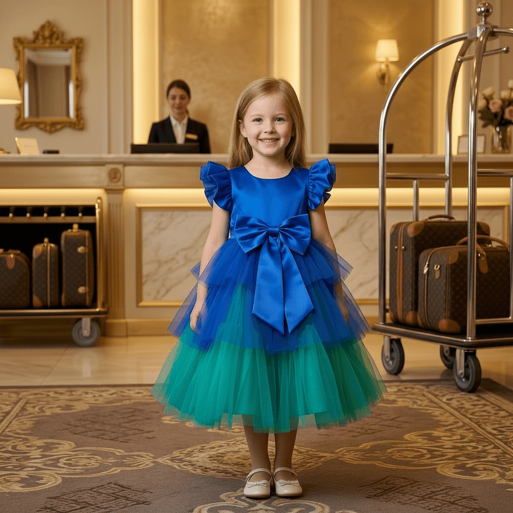 SALE Blue Beautiful frock for girls-M260237