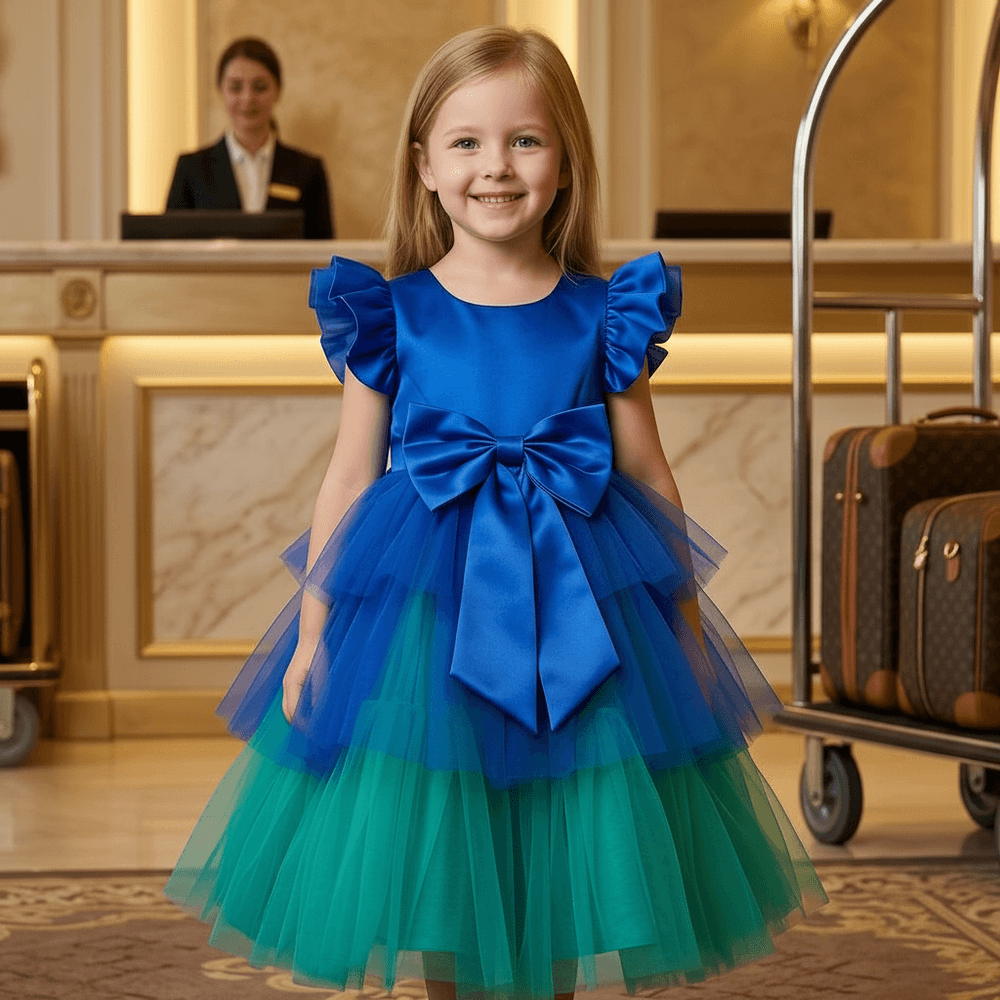 SALE Blue Beautiful frock for girls-M260237