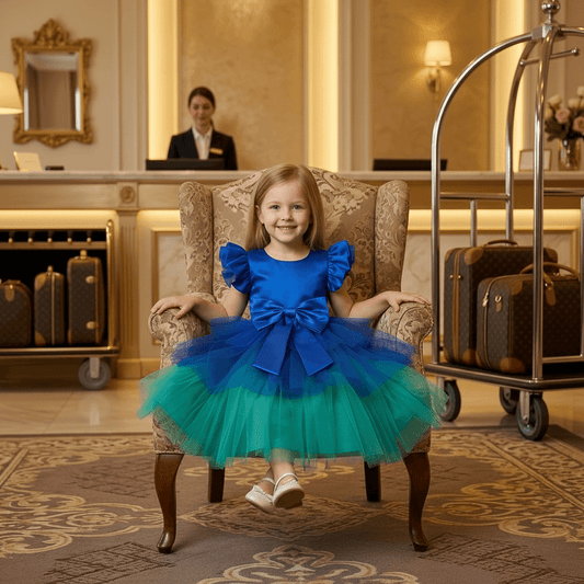 SALE Blue Beautiful frock for girls-M260237